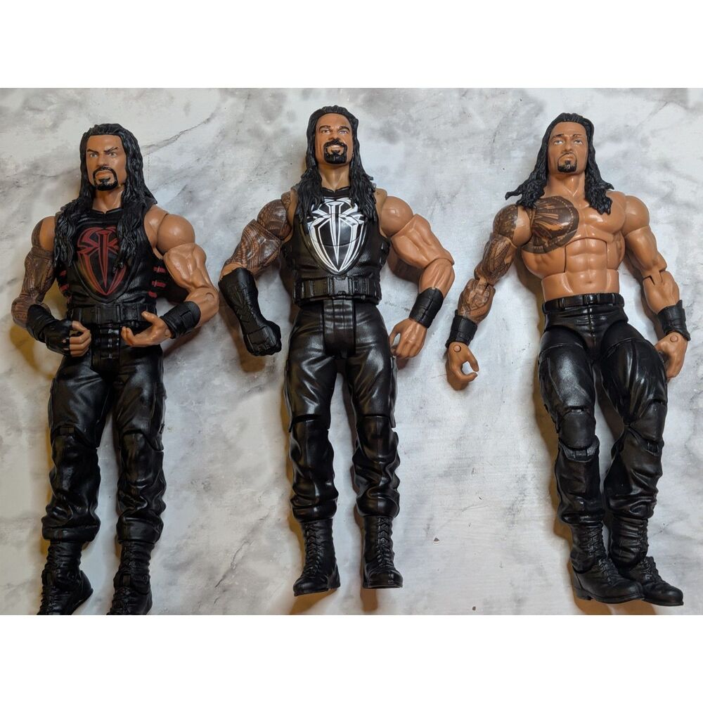 WWE Mattel Action Figure Lot of 9 Roman Reigns Cena Balor Mysterio 2013-20